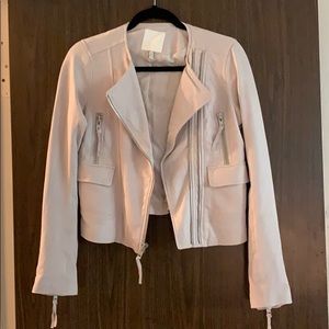 Joie Lavender Leather Moto Jacket